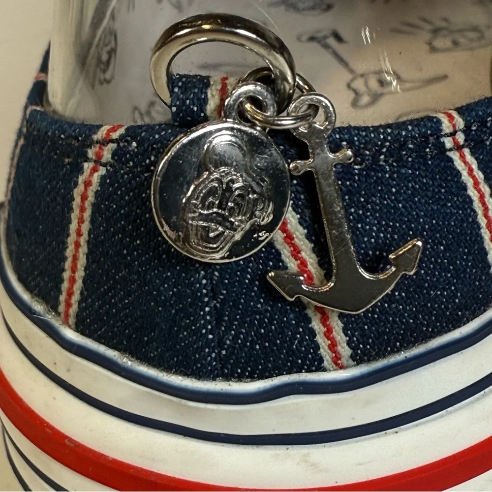 RARE Disney Call It Spring Donald Duck Platform Sneakers - Y2K Nautical Stripe